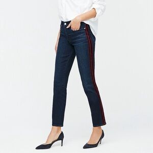 J. Crew Vintage Straight Denim size 36 with beautiful red velvet trim